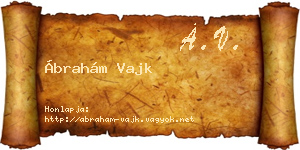 Ábrahám Vajk névjegykártya